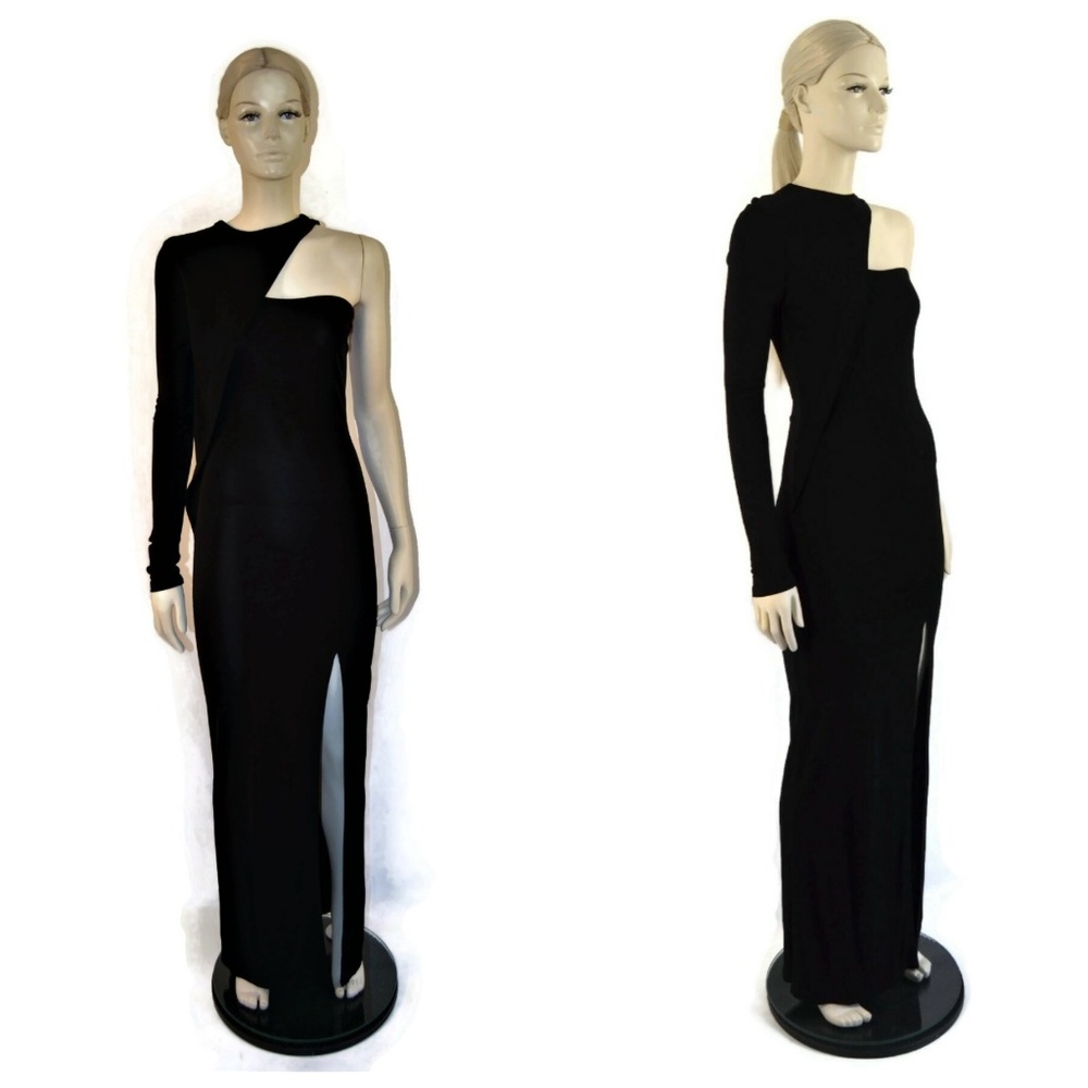 Cut25 Yigal Azrouel Black Longsleeve Gown Size 4